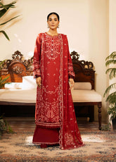 Sajni By Zarposh Embroidered Lawn 3 Piece Unstitched Suit ZP25S D-NOORJAH